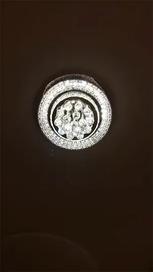 크리스탈 LED 펜던트 조명 거실 중국 골드 컬러 럭셔리 K9 크리스탈 원격 제어 보이지 않는 천장 팬 라이트 팬 샹들리에 크리스탈 천장 조명